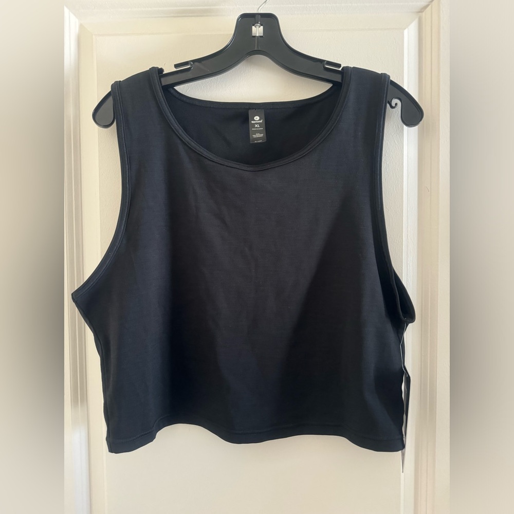 NWT 90 Degrees by Reflex Flex For It Black Crop Top Size XL